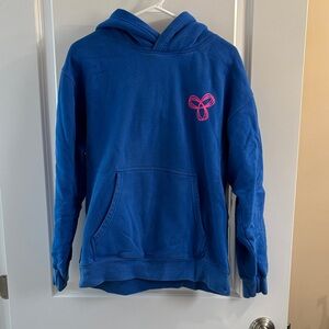 TNA Blue Hoodie with Pink Logo